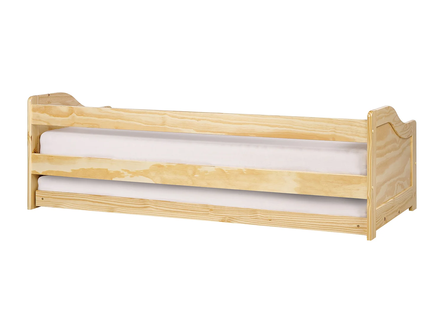 Letto estraibile Legno di pino LUNERAY 90 x 200 cm Marrone chiaro