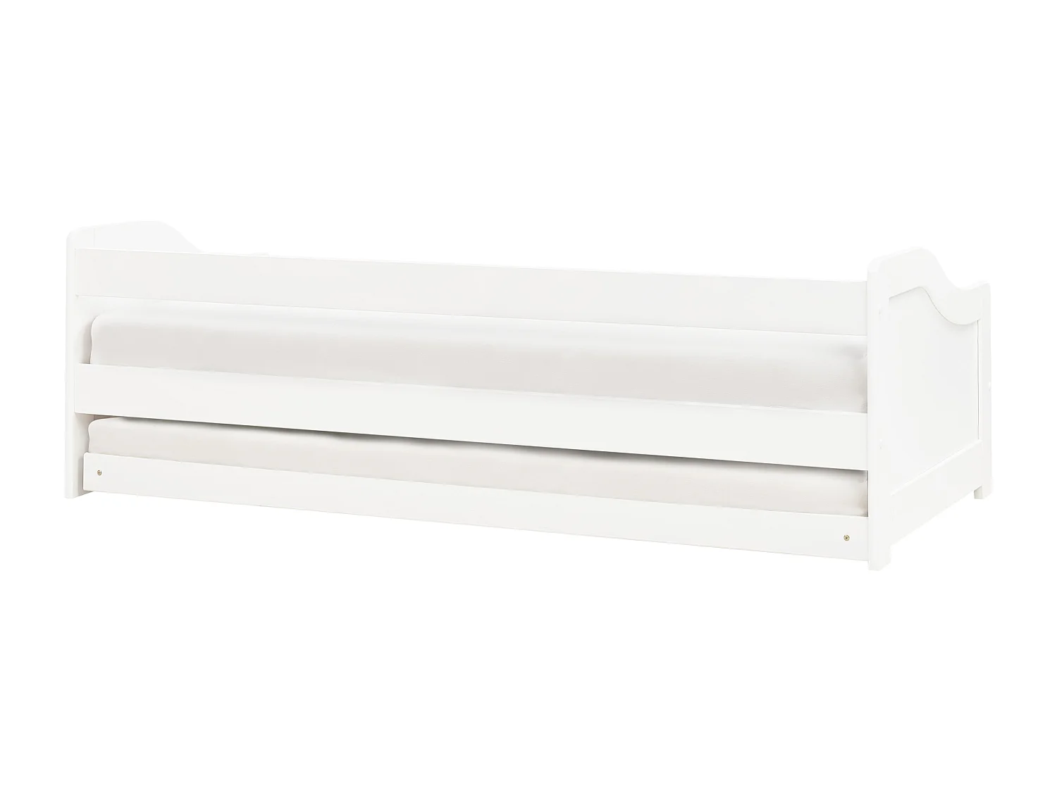 Lit gigogne Bois de pin LUNERAY 90 x 200 cm Blanc