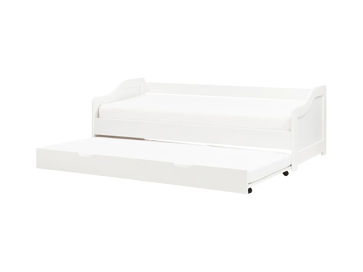 Lit gigogne Bois de pin LUNERAY 90 x 200 cm Blanc