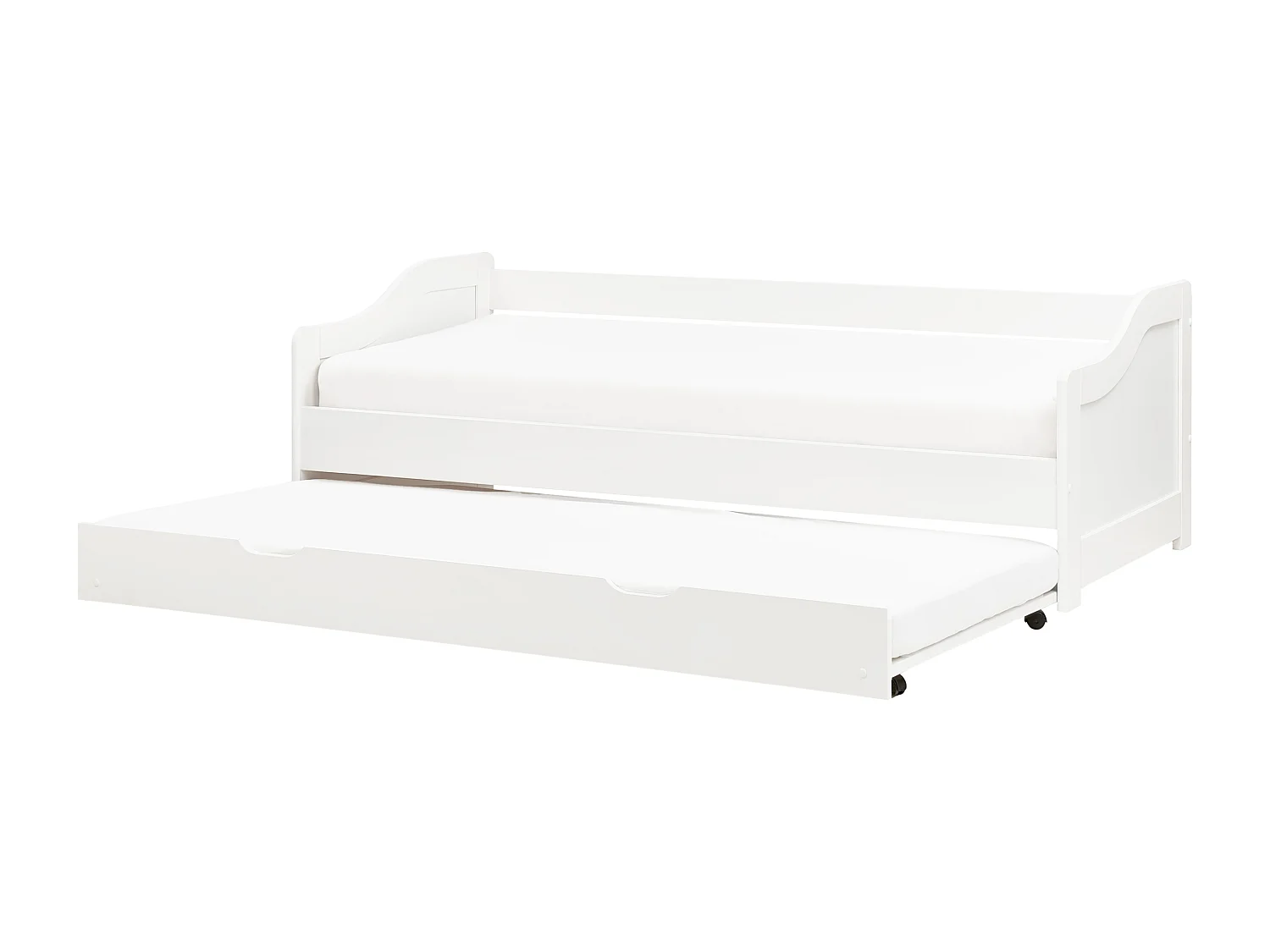 Lit gigogne Bois de pin LUNERAY 90 x 200 cm Blanc