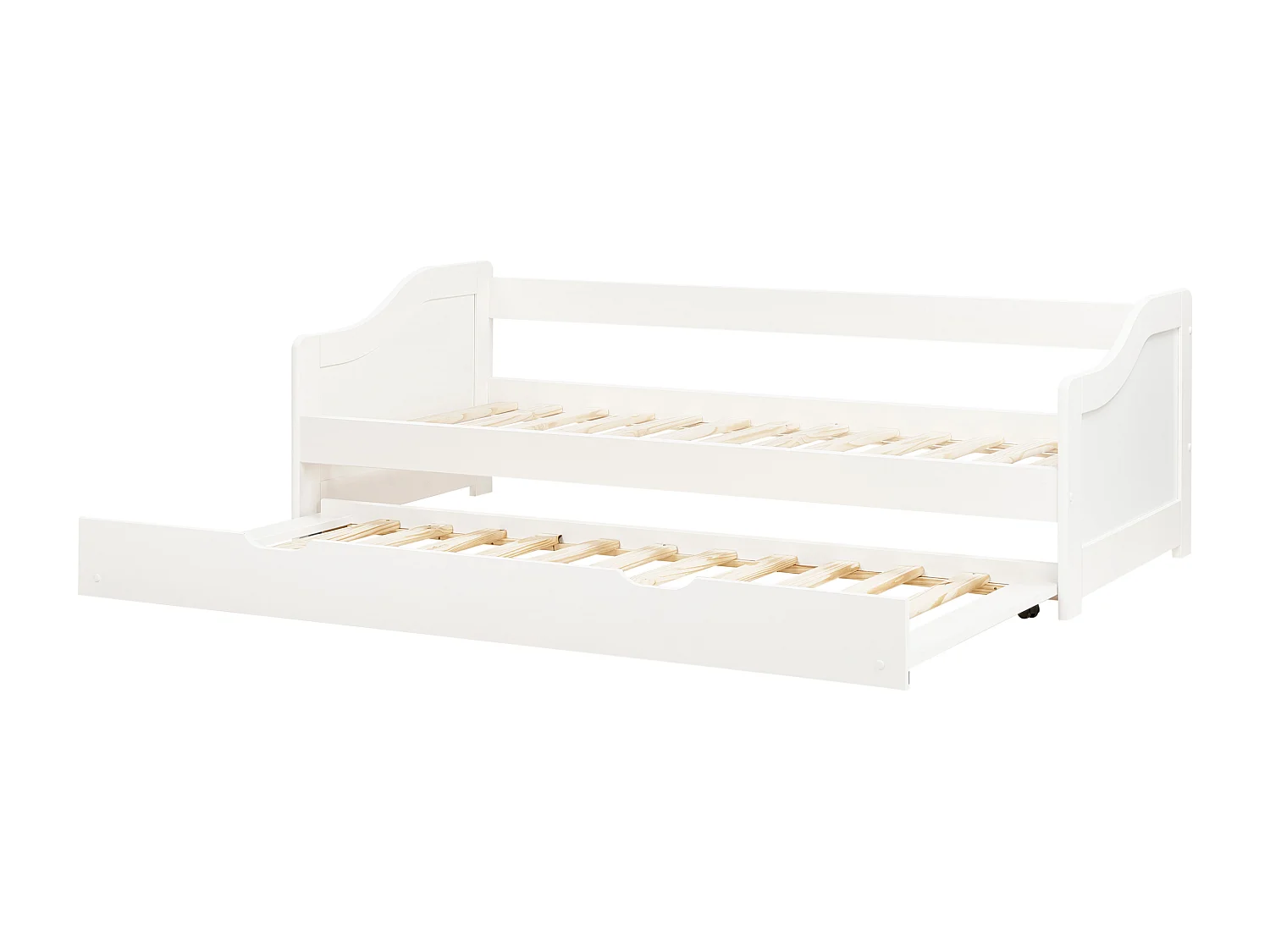 Lit gigogne Bois de pin LUNERAY 90 x 200 cm Blanc