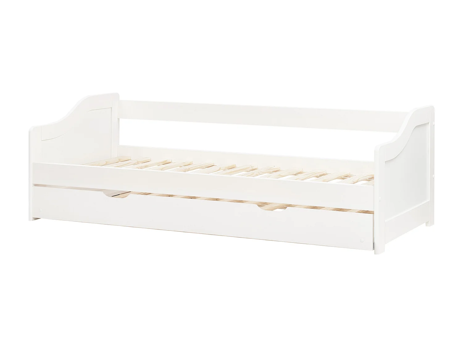 Lit gigogne Bois de pin LUNERAY 90 x 200 cm Blanc