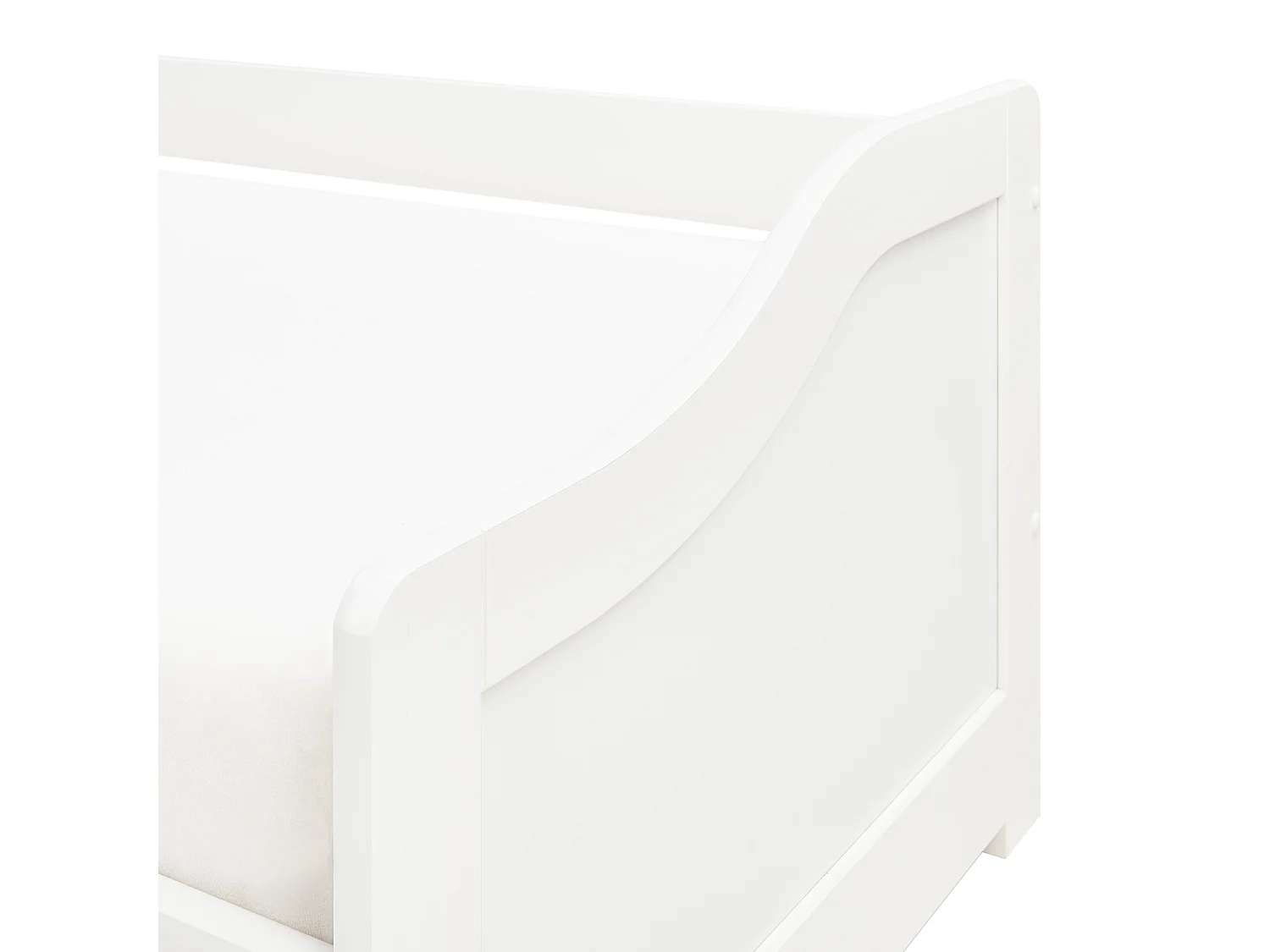 Onderschuifbed Dennenhout LUNERAY 90 x 200 cm Wit