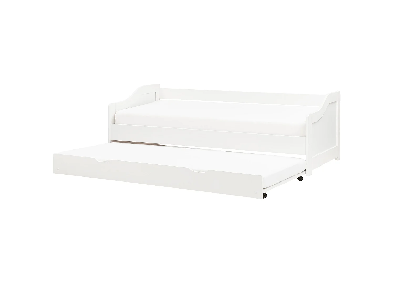 Letto estraibile Legno di pino LUNERAY 90 x 200 cm Bianco
