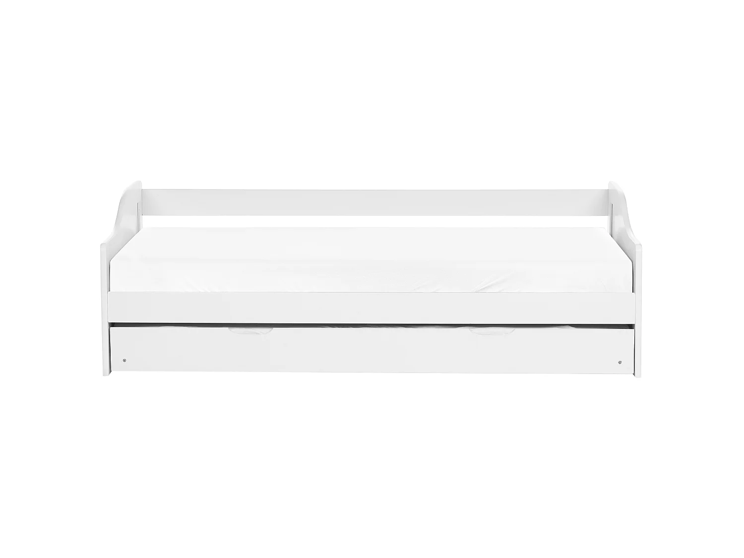 Trundle Bed Pine Wood LUNERAY 90 x 200 cm (EU Single) White