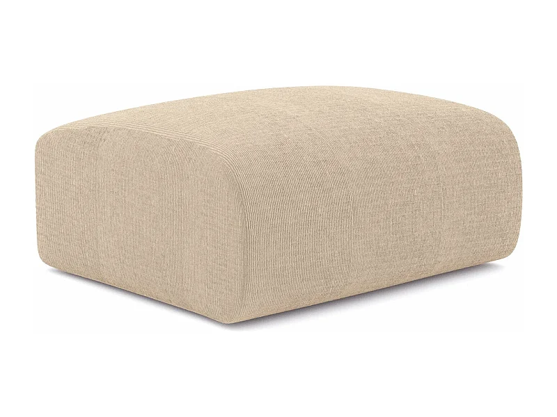 Pouf velours côtelé beige MYRA