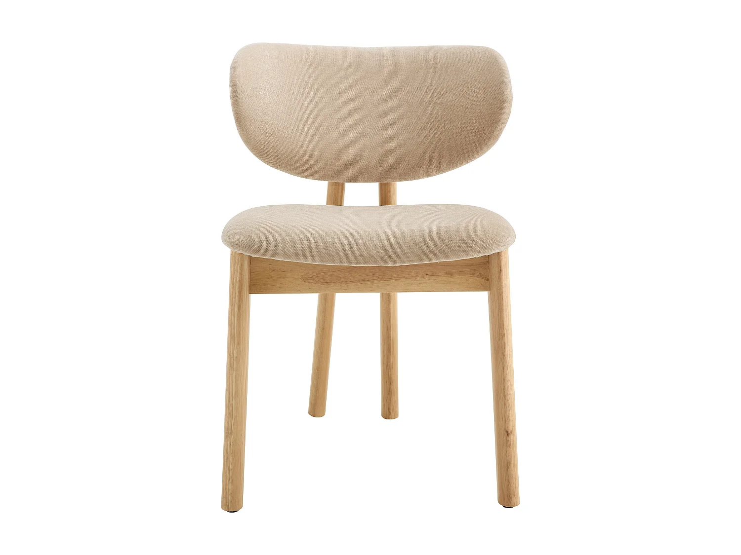 Sett med 2 stoler i tekstil og gummitrestol - Beige - FALDRA