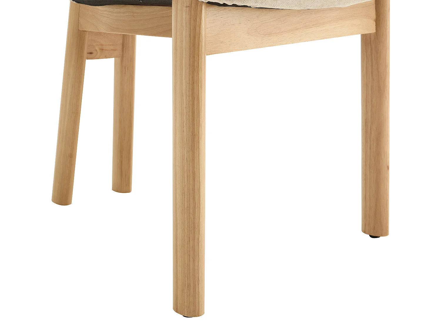 Sæt af 2 stole, tissussokl og hévévéa - Beige - FALDRA