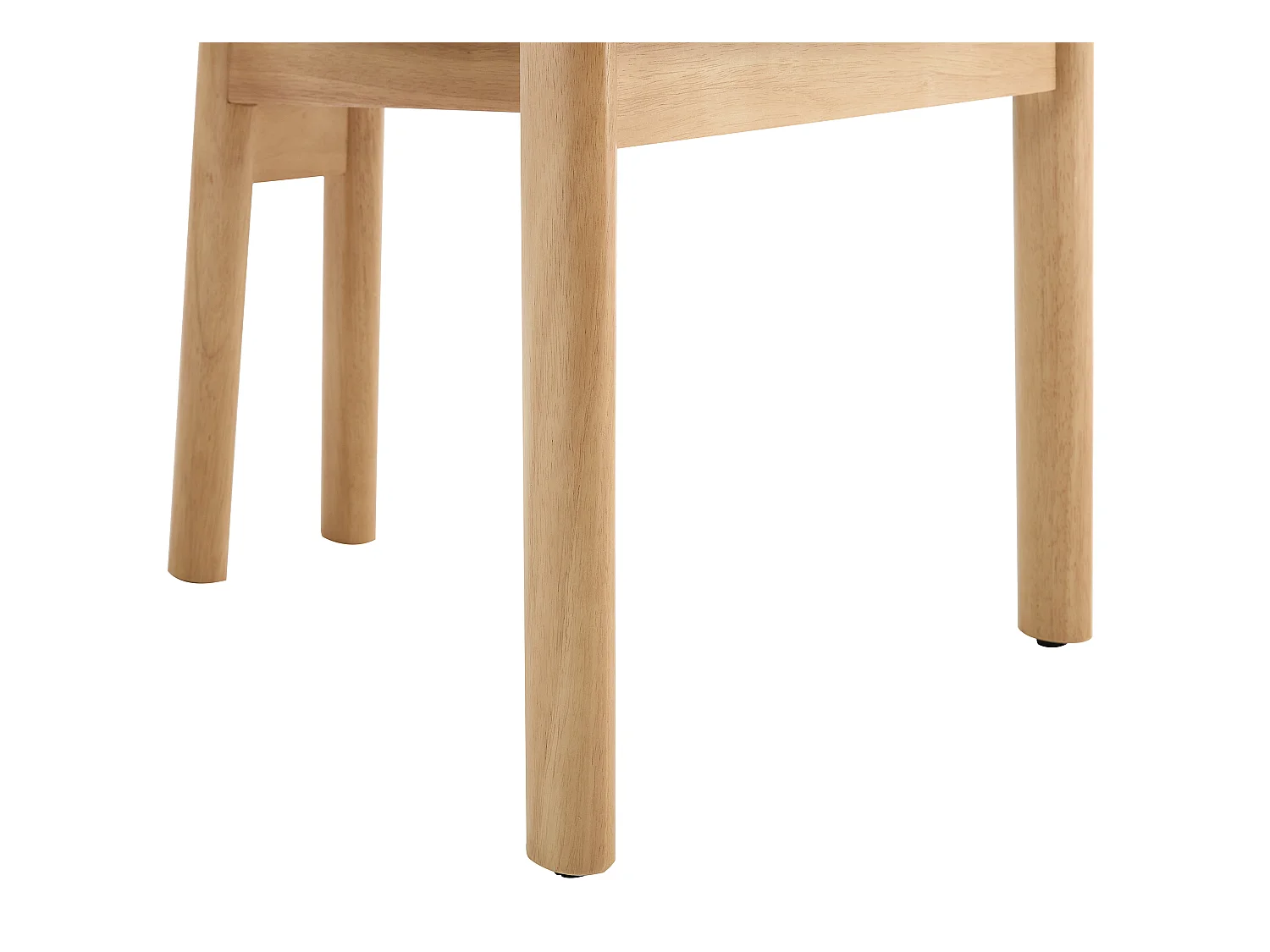 Lot de 2 chaises en tissu et bois d'hévéa - Vert - FALDRA