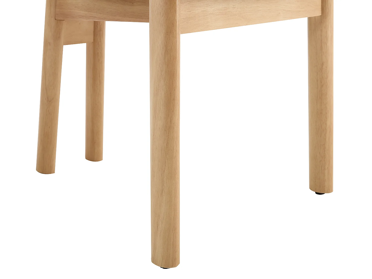 Lot de 2 chaises en tissu et bois d'hévéa - Vert - FALDRA