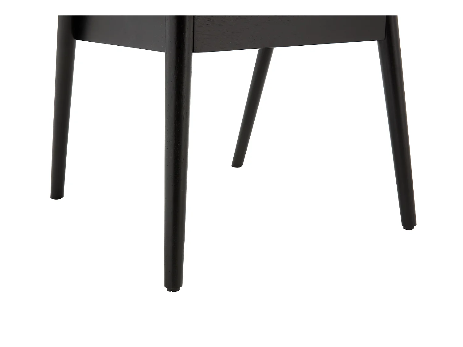 Zestaw 2 krzeseł z tkaniny bukle i czarnego drewna kauczukowego - Białe - ZELVYN