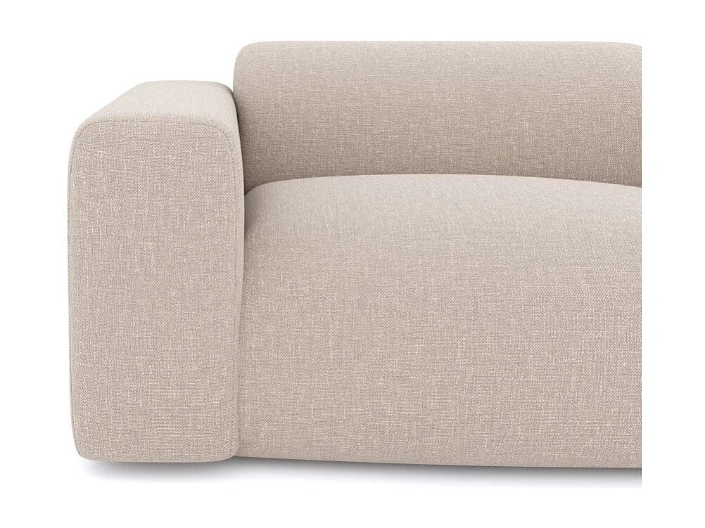 Canapé 4 places tissu tramé beige 240cm MYRA