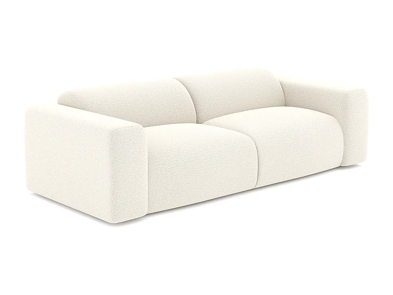 Canapé 4 places en bouclette crème 240cm MYRA