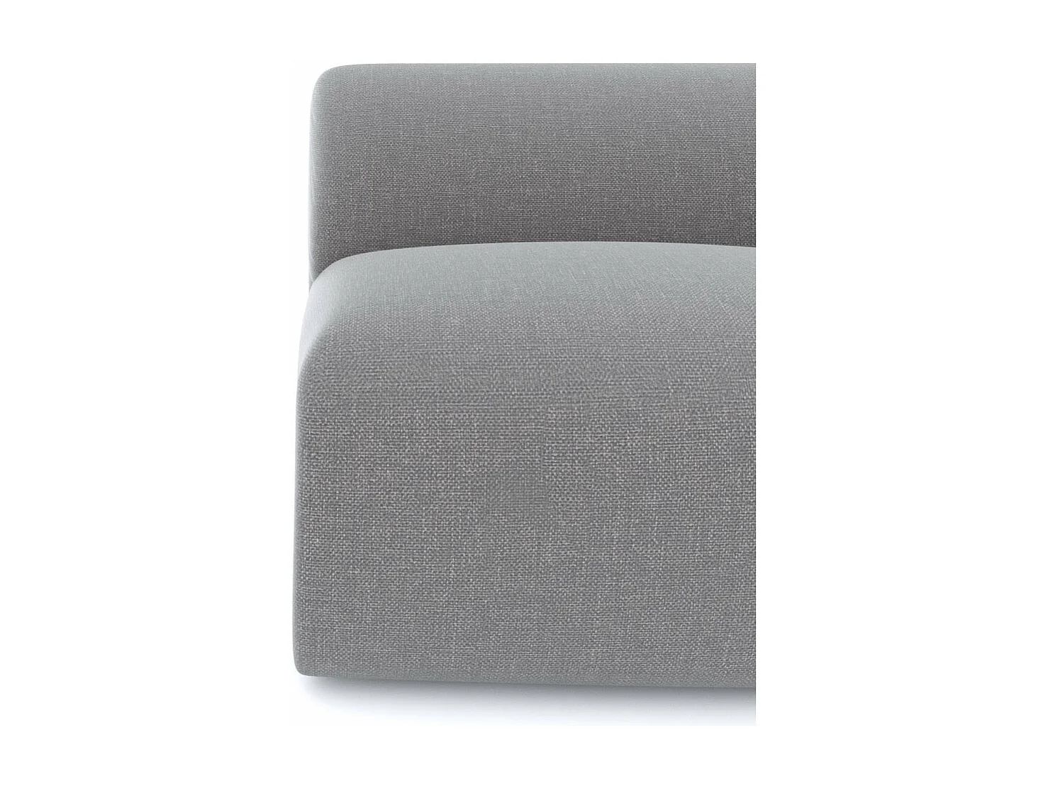 Fauteuil de salon sans accoudoirs tissu tramé gris clair MYRA