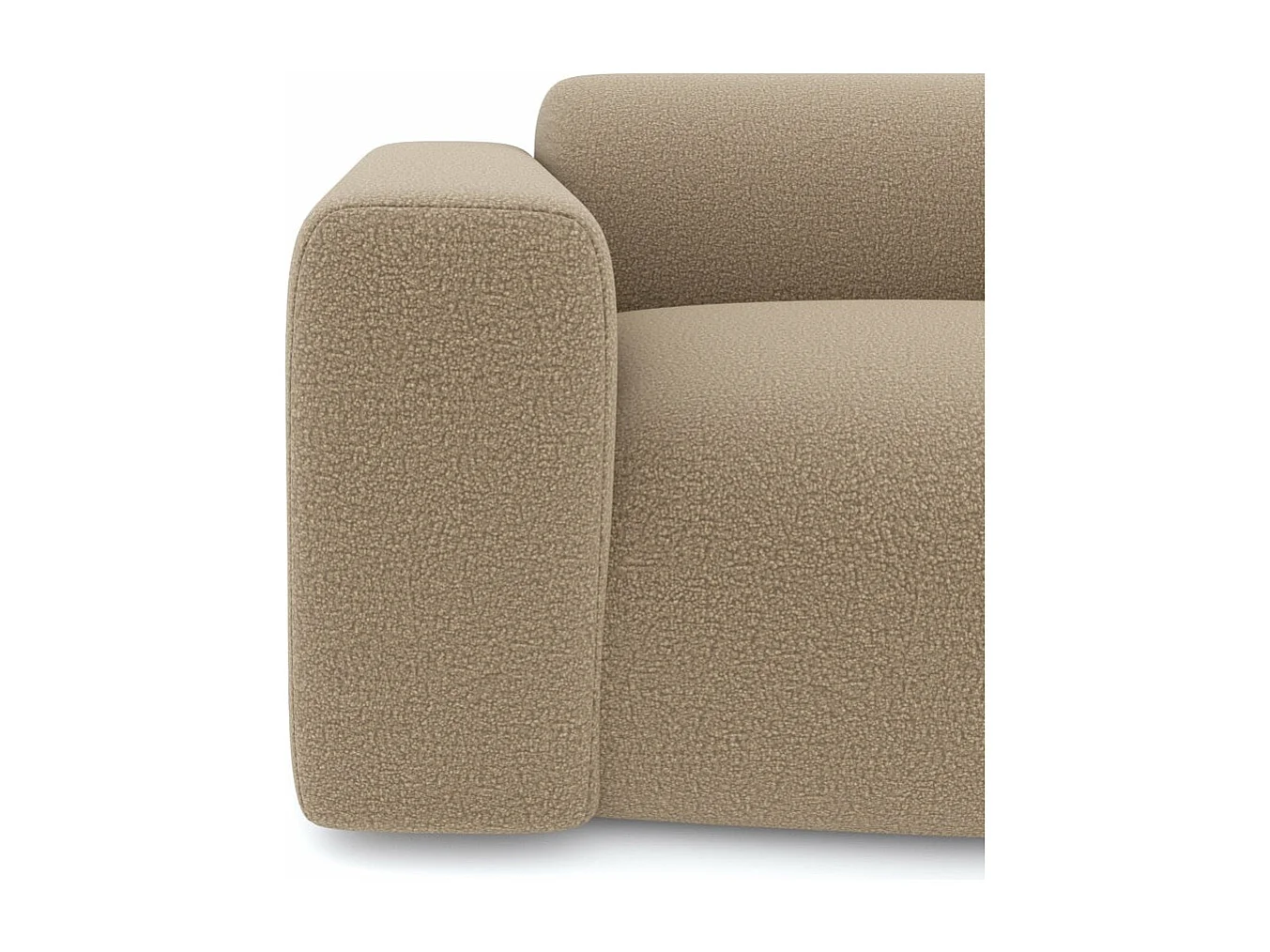 Fauteuil de salon bouclette taupe MYRA