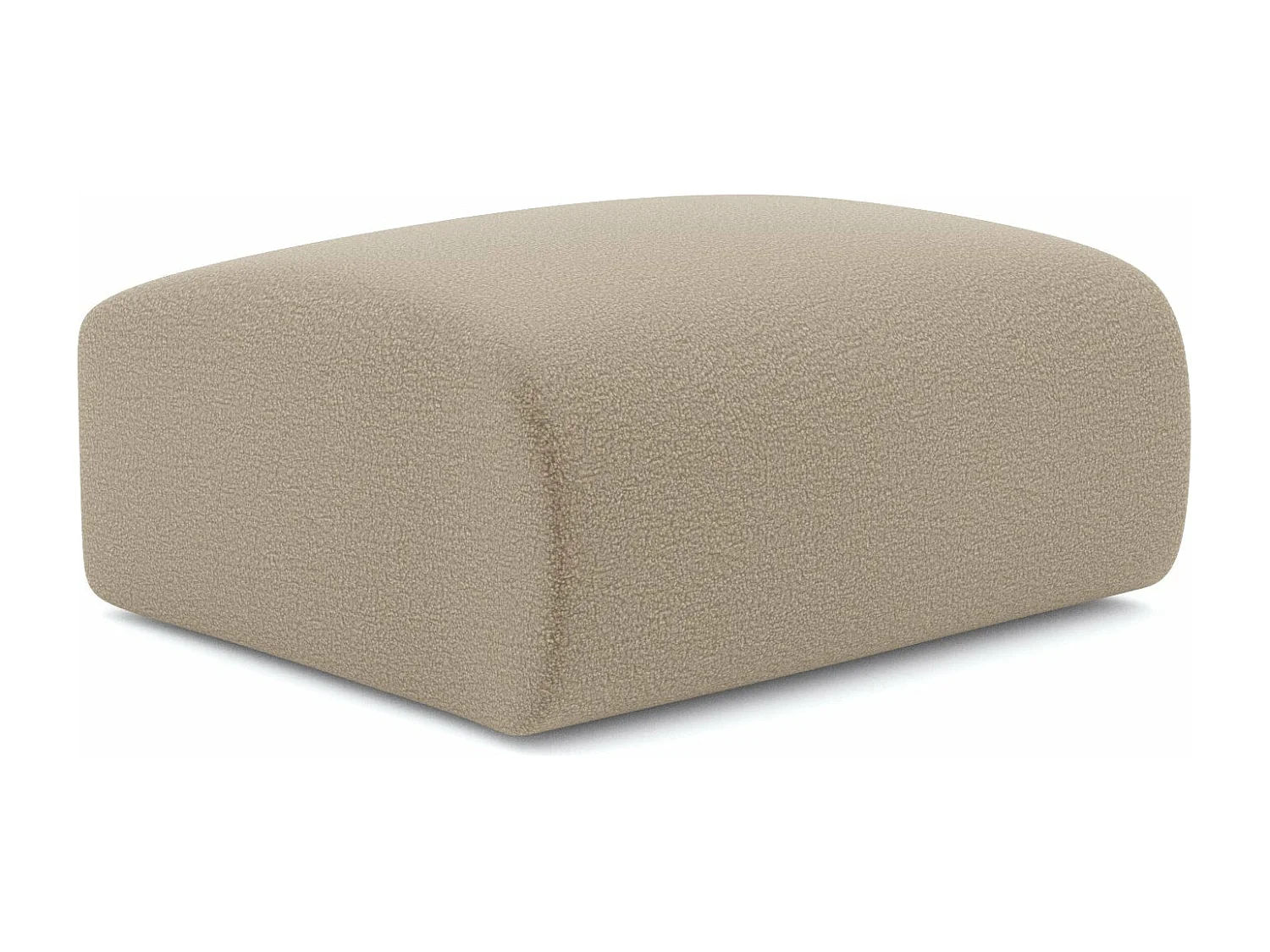 Pouf en bouclette taupe MYRA