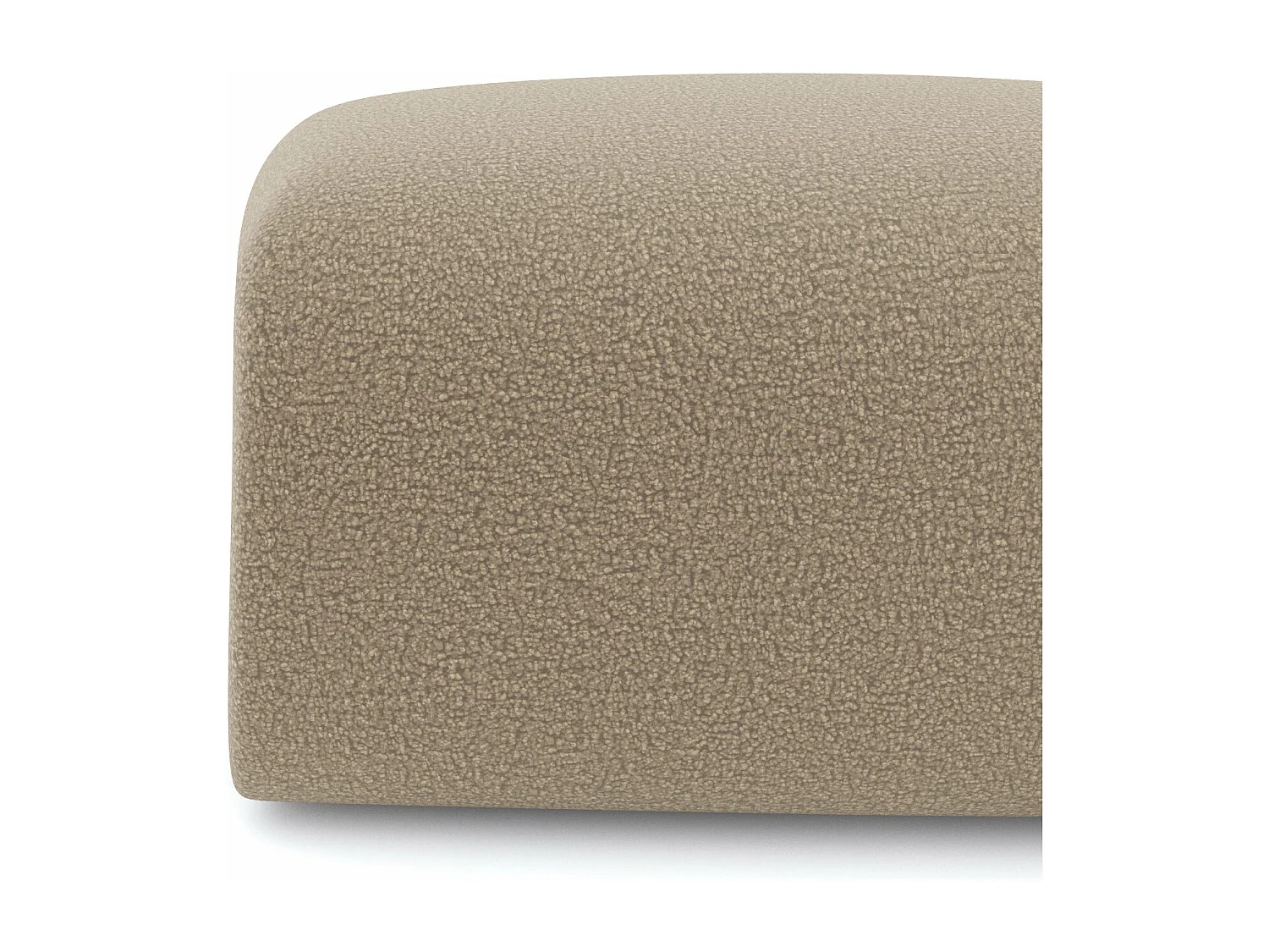 Pouf en bouclette taupe MYRA