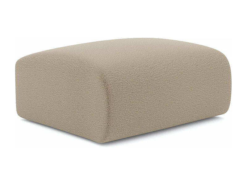 Pouf en bouclette taupe MYRA