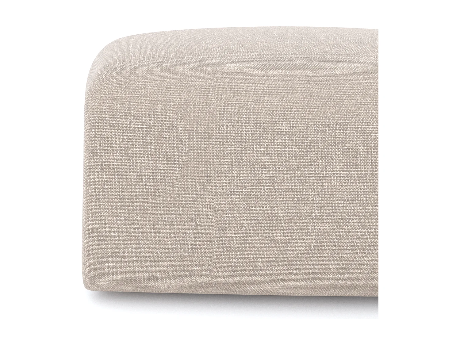 Pouf tissu tramé beige MYRA