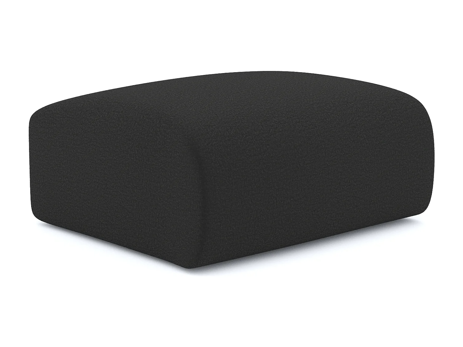 Pouf en bouclette anthracite foncé MYRA