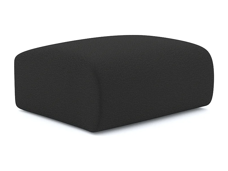 Pouf en bouclette anthracite foncé MYRA