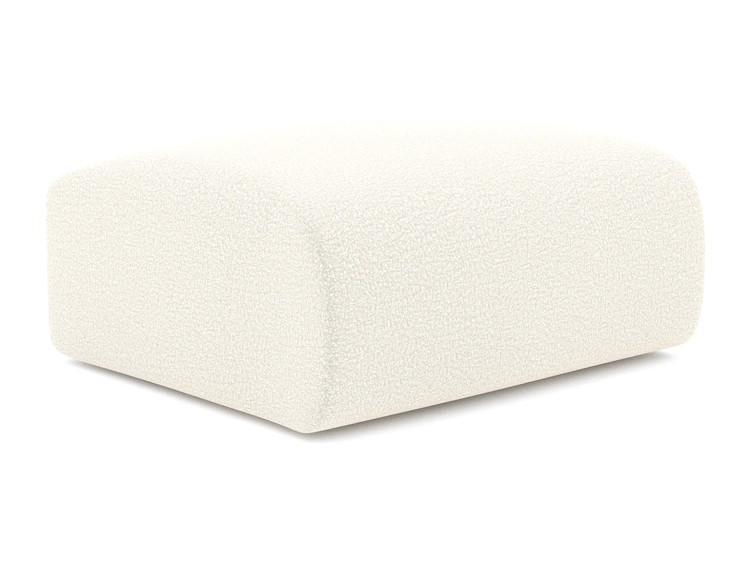 Pouf en bouclette crème MYRA