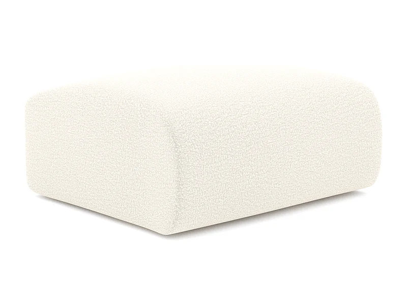 Pouf en bouclette crème MYRA