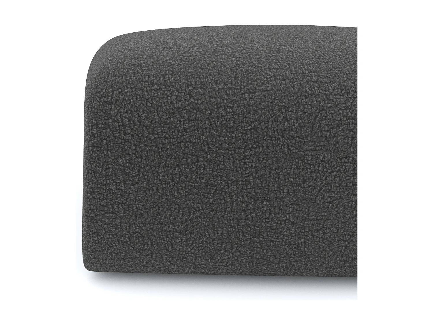 Pouf en bouclette gris graphite MYRA