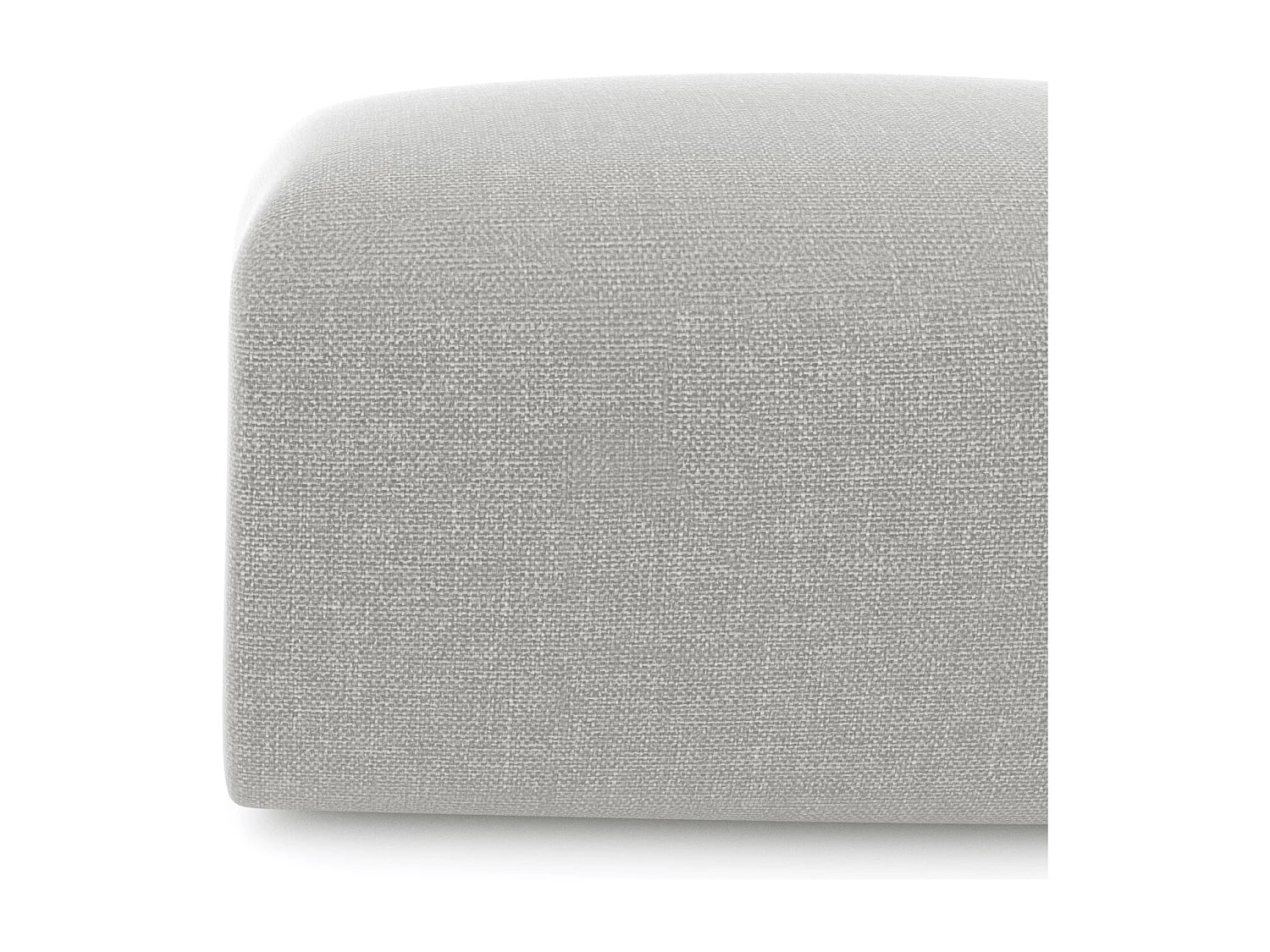 Pouf MYRA en tissu tramé gris clair