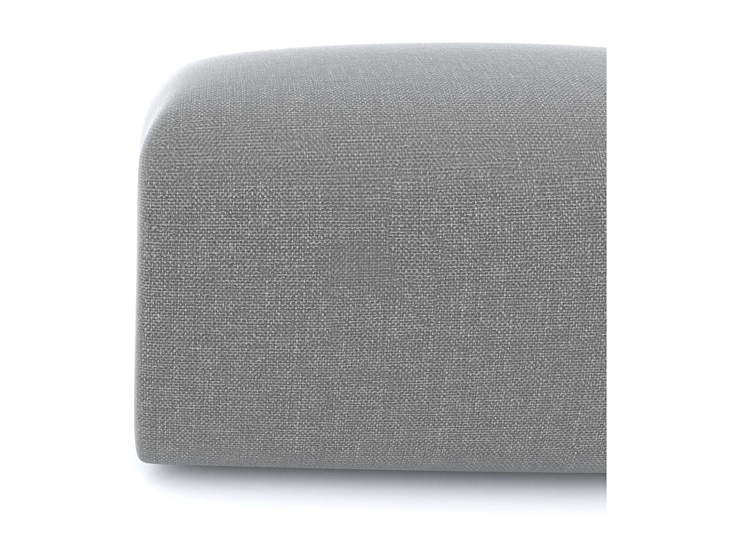 Pouf tissu tramé gris clair MYRA