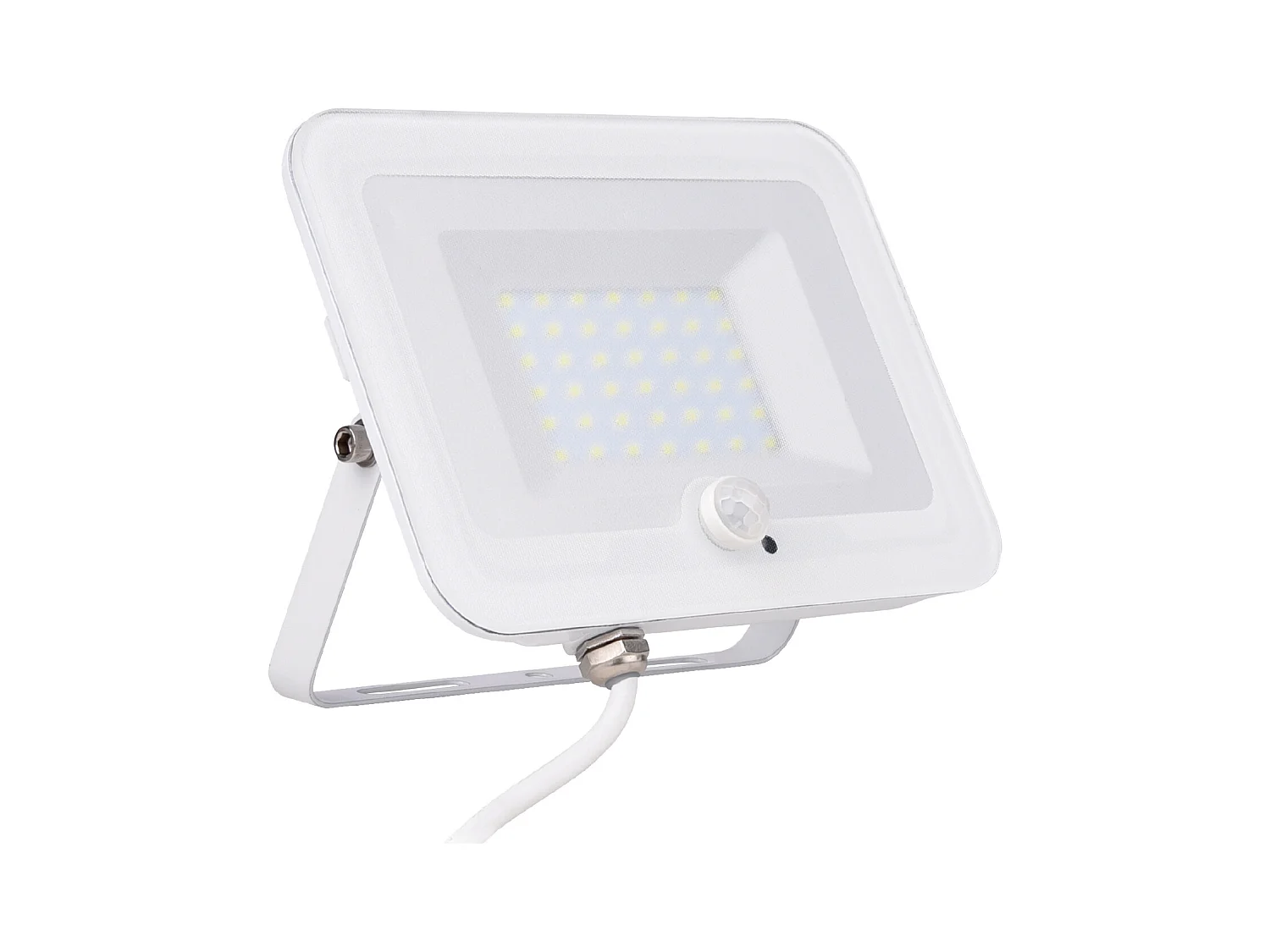 Projecteur plat + détecteur de mouvement IP65 3000lm - Blanc - Voltman