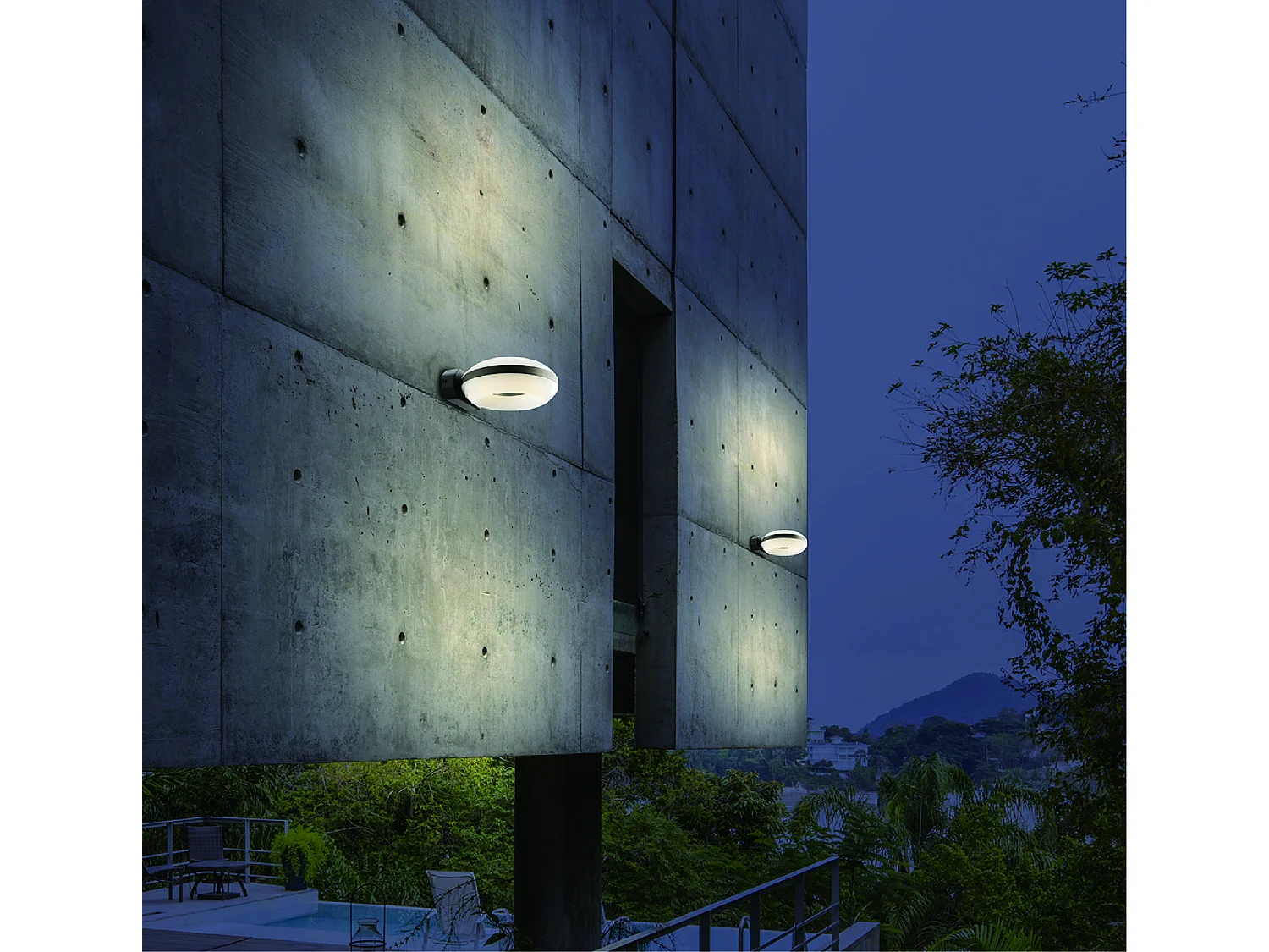 Applique extérieur IP65 (1300lm 3000K) - Gris - Voltman