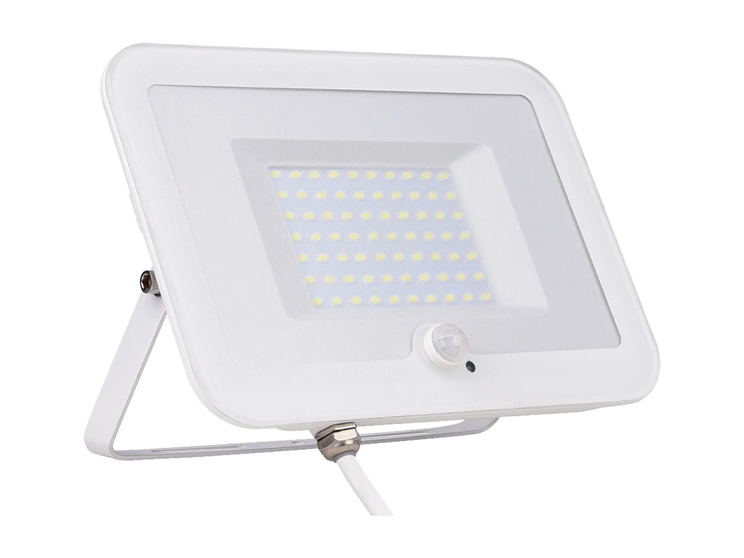 Projecteur plat + détecteur de mouvement IP65 5000lm - Blanc - Voltman
