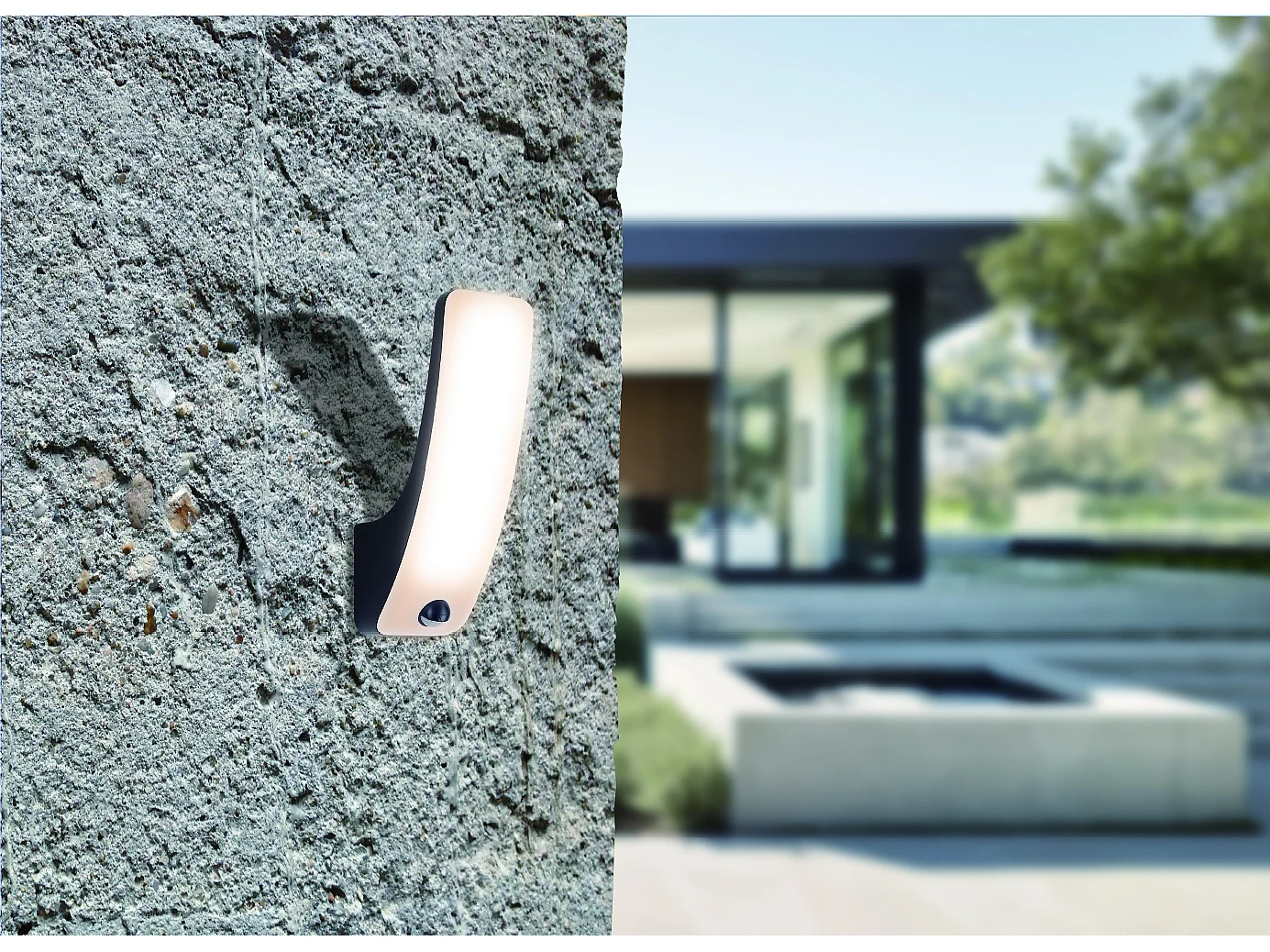 Applique extérieure A++ Kuta et détecteur de mouvement IP54 1600lm - Voltman