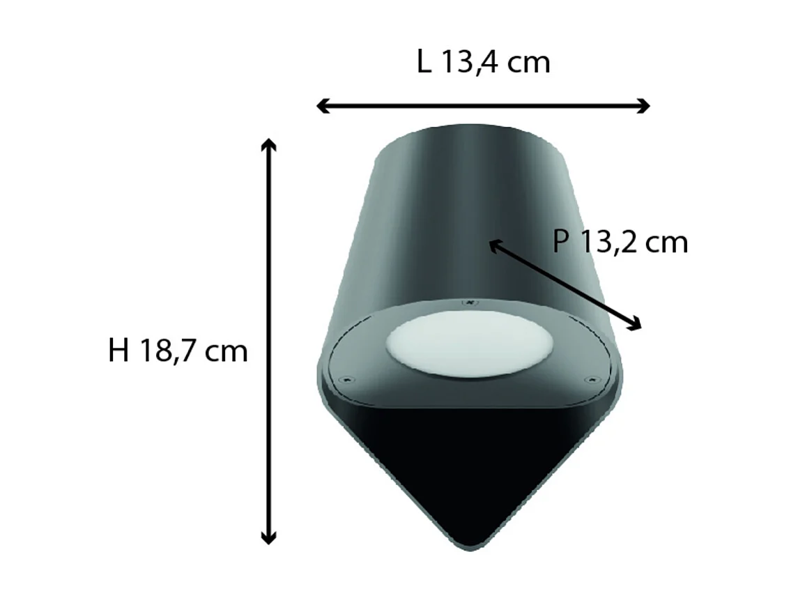 Applique extérieure filaire IP44 (GU10) - Gris - Voltman