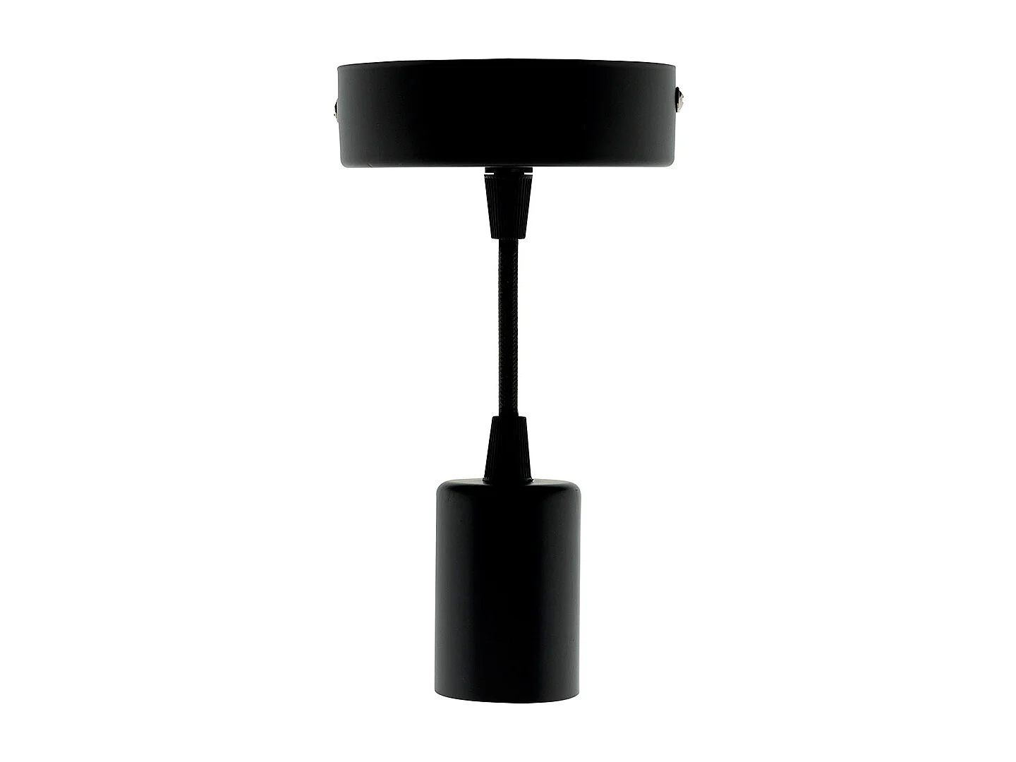 Kit de suspension luminaire métal avec cordon textile - Noir - Zenitech