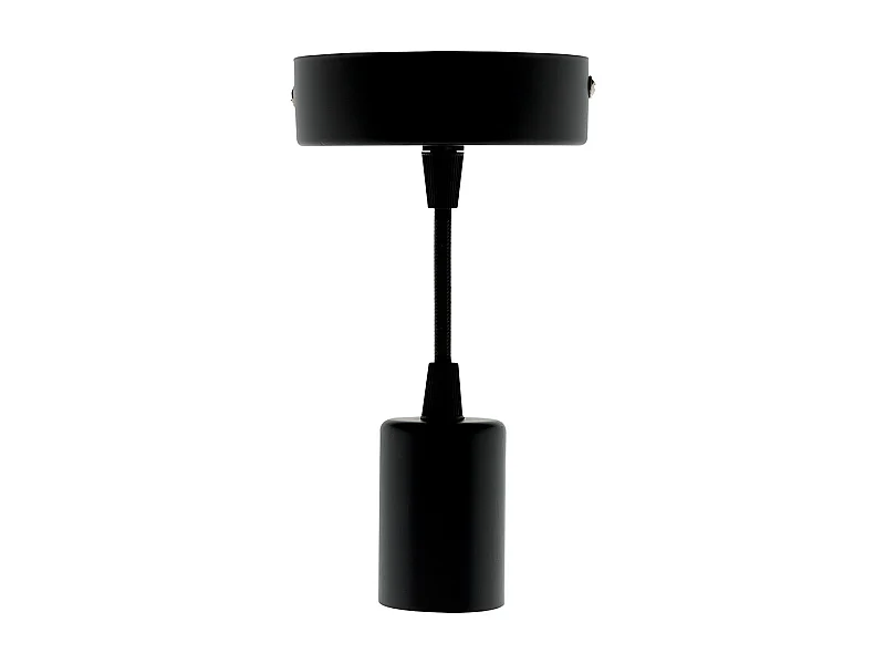 Kit de suspension luminaire métal avec cordon textile - Noir - Zenitech