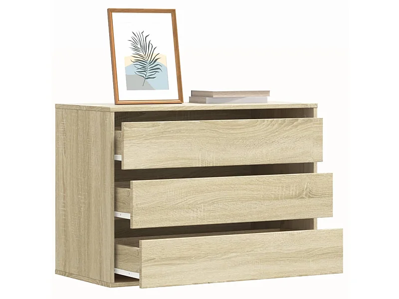 Commode d'angle chêne sonoma 80x41x58 cm bois d'ingénierie