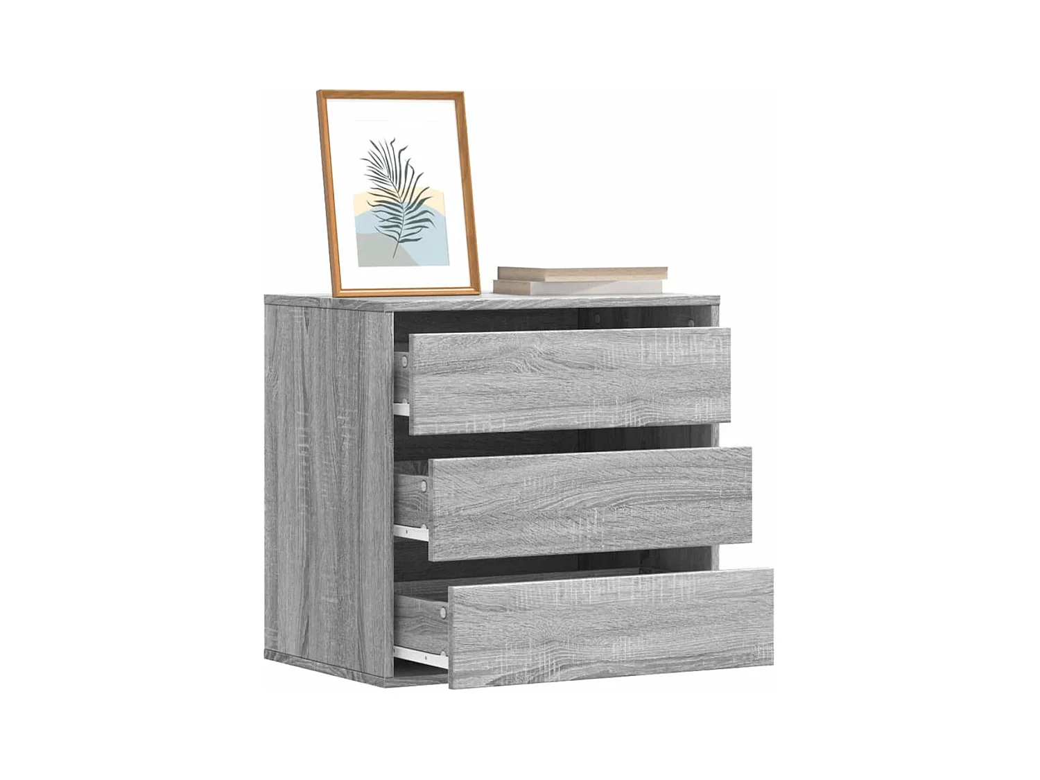 Commode d'angle sonoma gris 60x41x58 cm bois d'ingénierie