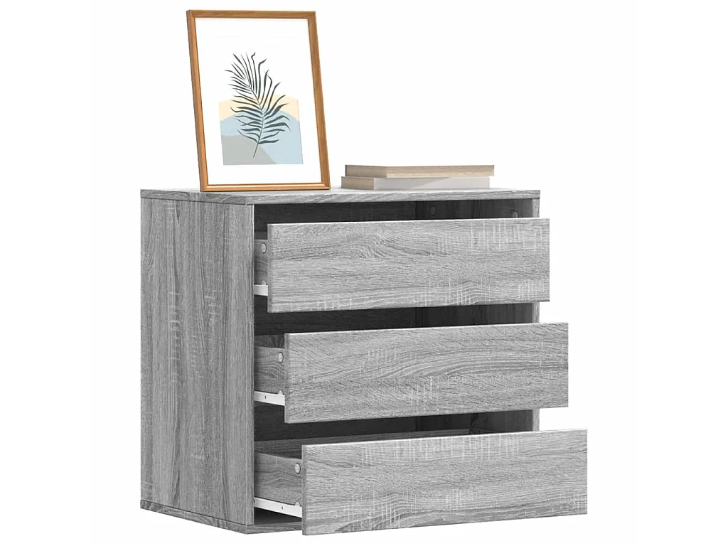 Commode d'angle sonoma gris 60x41x58 cm bois d'ingénierie