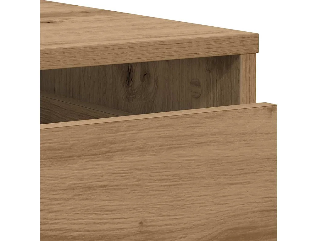 Commode d'angle chêne artisanal 40x41x58 cm bois d'ingénierie