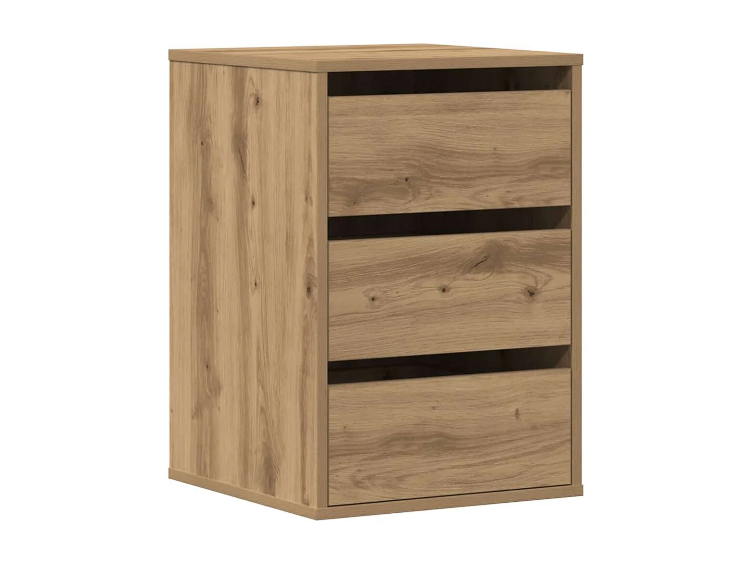 Commode d'angle chêne artisanal 40x41x58 cm bois d'ingénierie