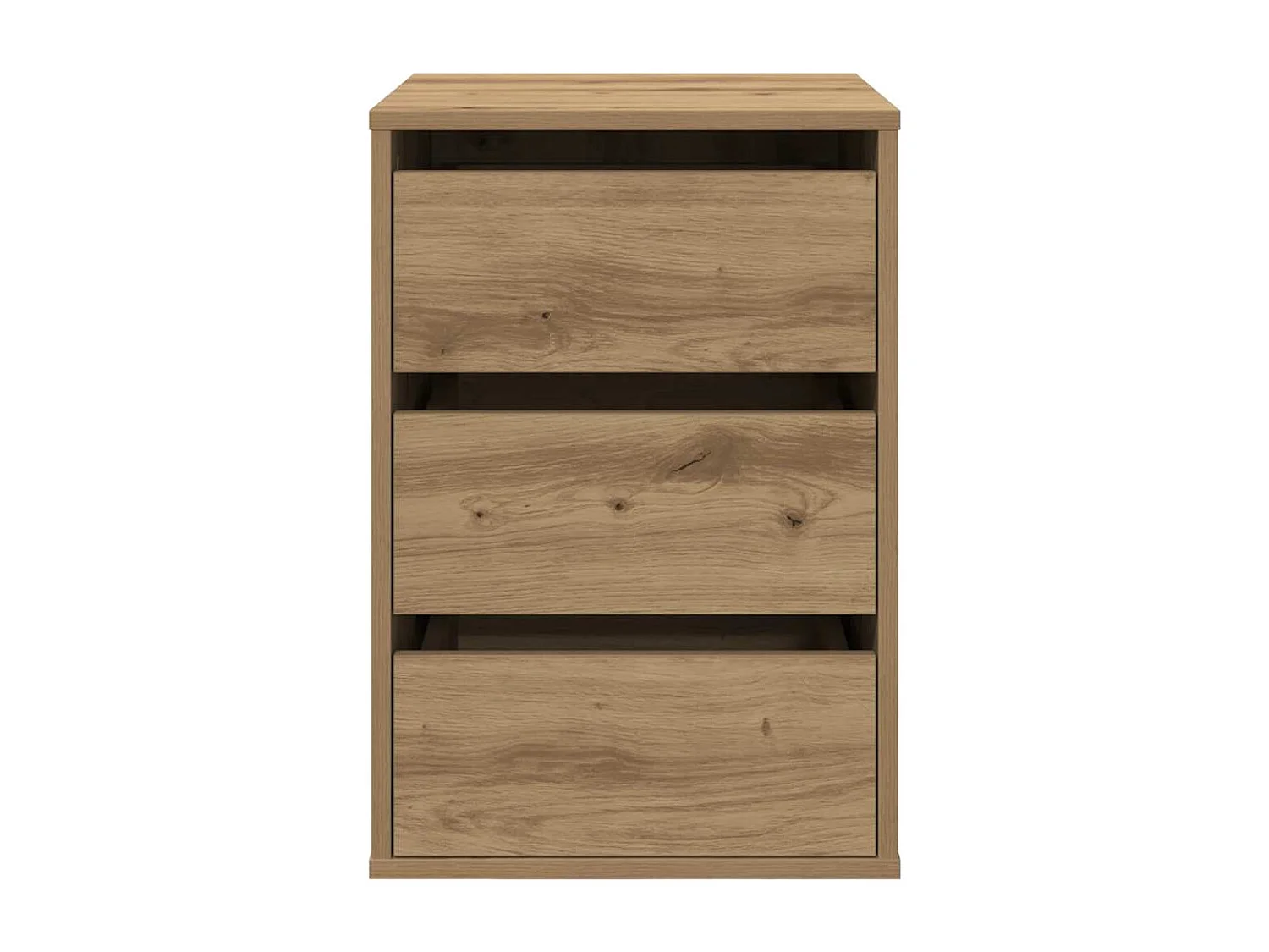 Commode d'angle chêne artisanal 40x41x58 cm bois d'ingénierie