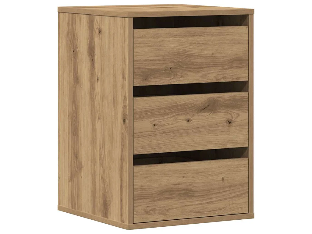 Commode d'angle chêne artisanal 40x41x58 cm bois d'ingénierie