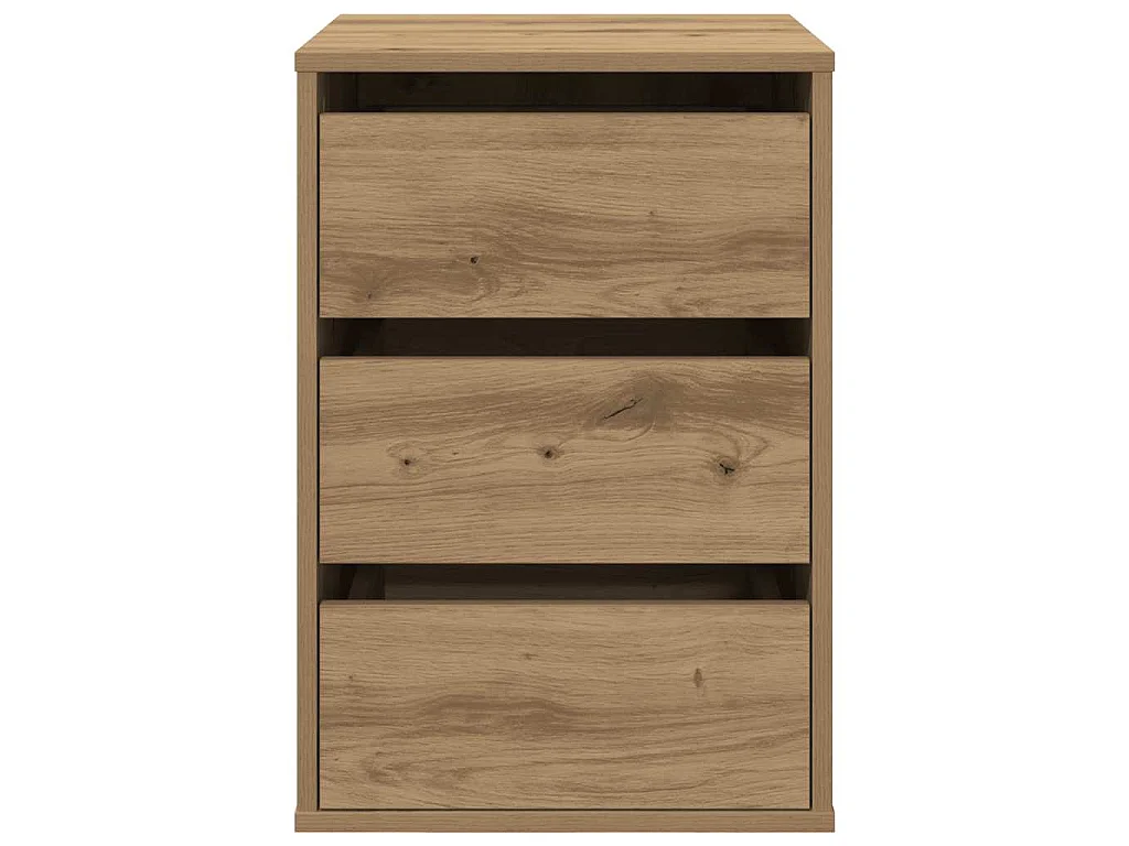 Commode d'angle chêne artisanal 40x41x58 cm bois d'ingénierie