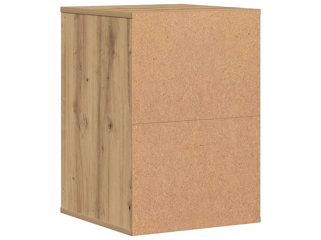 Commode d'angle chêne artisanal 40x41x58 cm bois d'ingénierie