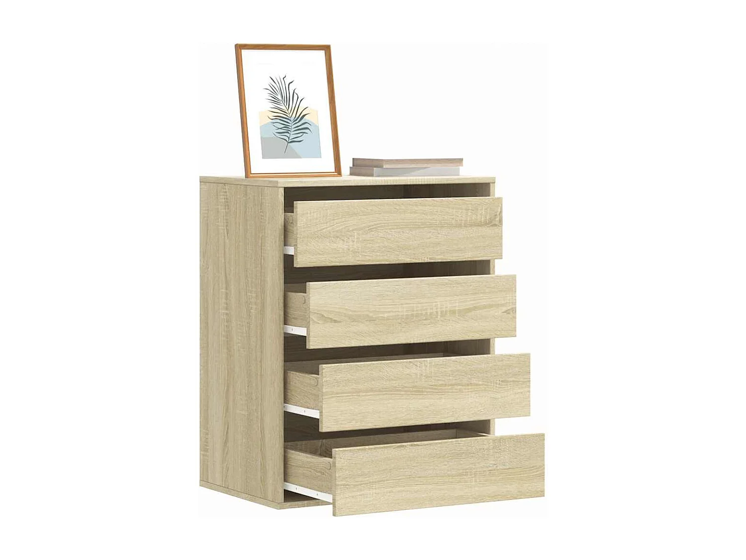 Commode d'angle chêne sonoma 60x41x76 cm bois d'ingénierie