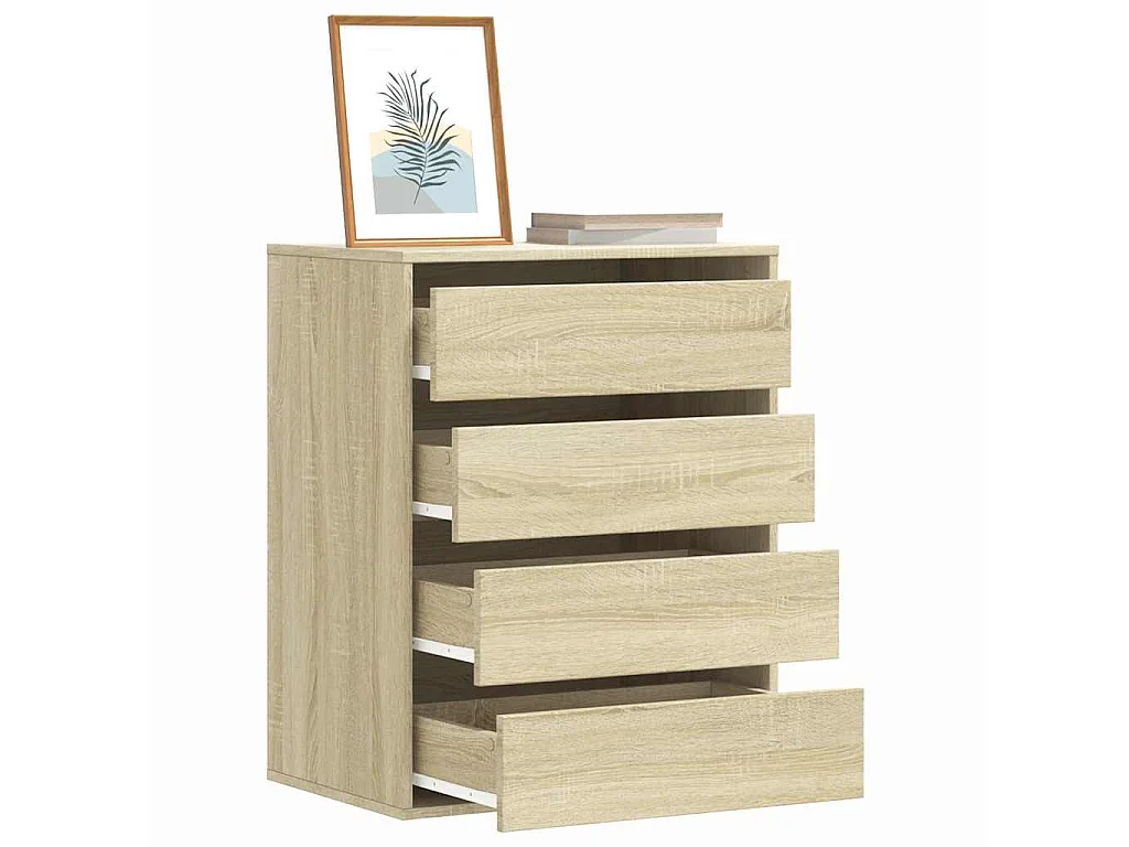 Commode d'angle chêne sonoma 60x41x76 cm bois d'ingénierie