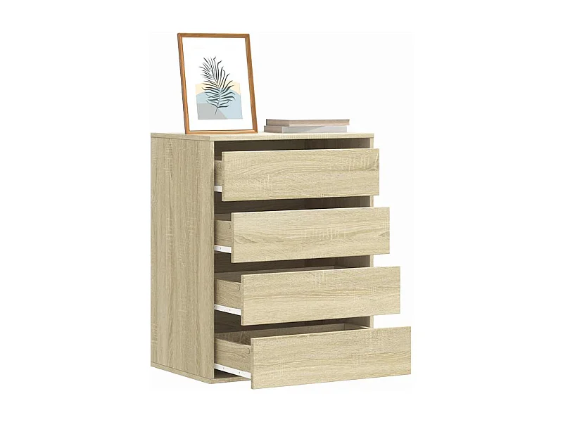 Commode d'angle chêne sonoma 60x41x76 cm bois d'ingénierie