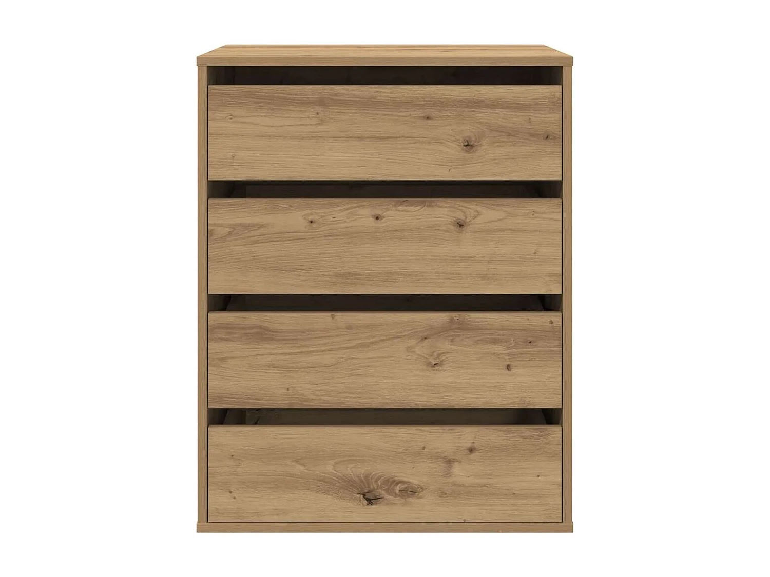 Commode d'angle chêne artisanal 60x41x76 cm bois d'ingénierie